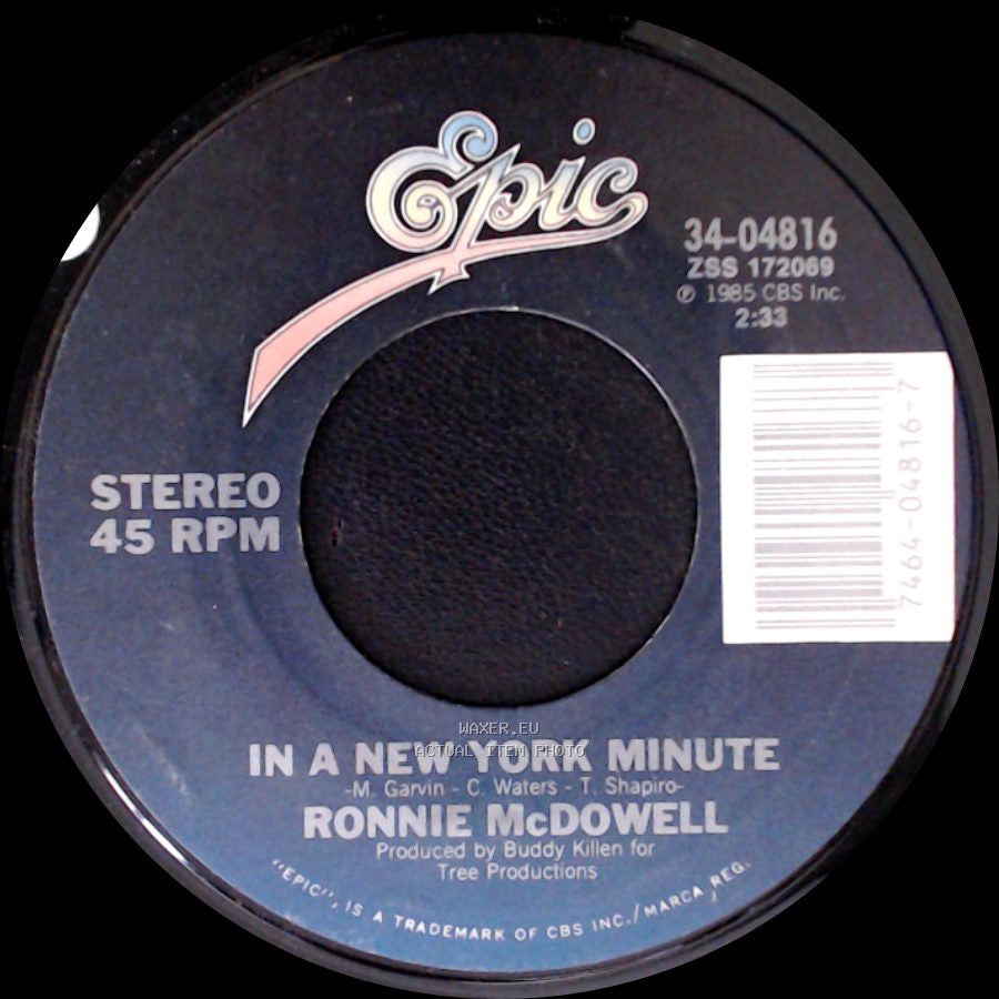 Ronnie Mcdowell - Something Special / In A New York Minute side B