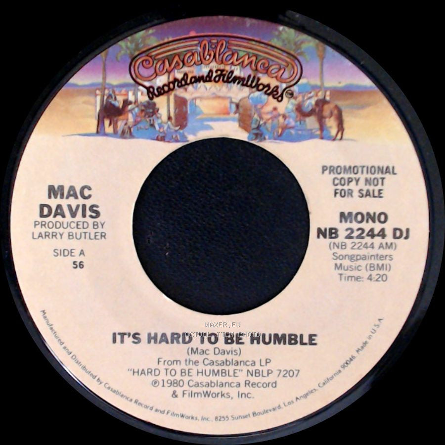 Mac Davis - It's Hard To Be Humble / It's Hard To Be Humble side B