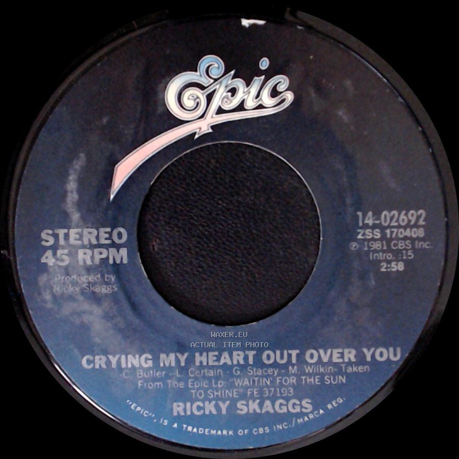 Ricky Skaggs - Lost To A Stranger / Crying My Heart Out Over You side B