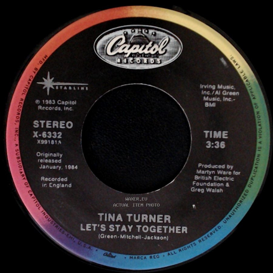 Tina Turner - Private Dancer / Let's Stay Together side B