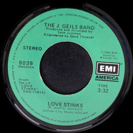 The J. Geils Band - Till The Walls Come Tumblin' Down / Love Stinks side B