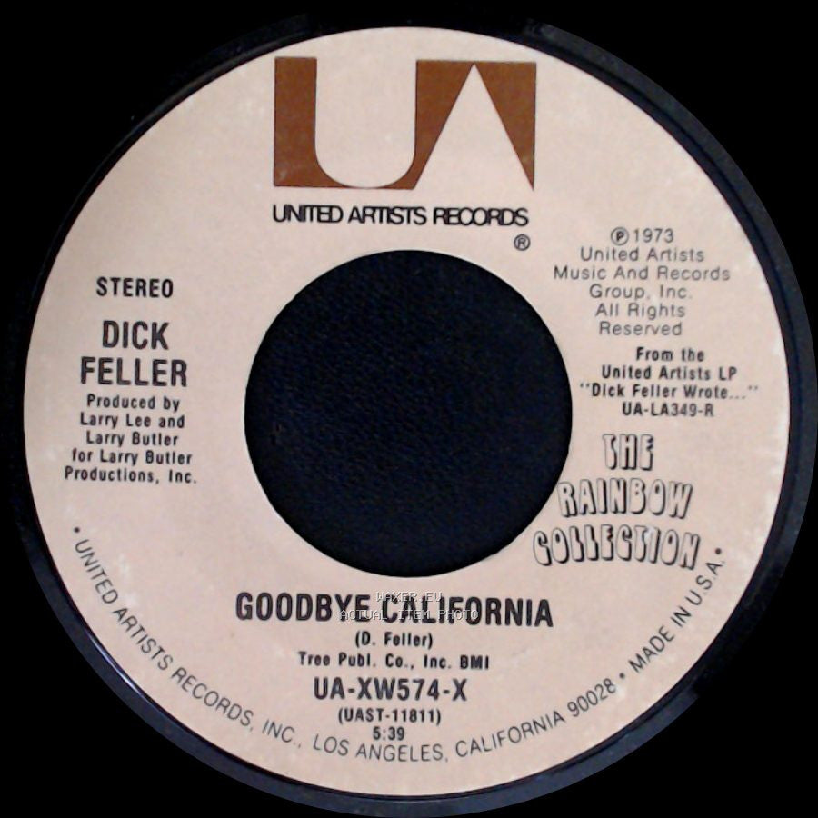 Dick Feller - Biff, The Friendly Purple Bear / Goodbye California side B