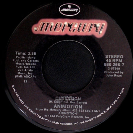 Animotion - Obsession / Turn Around side A