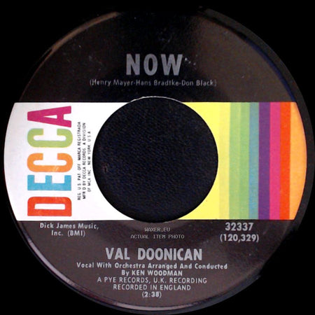 Val Doonican - Now / The Sun Always Shines When You're Young side A