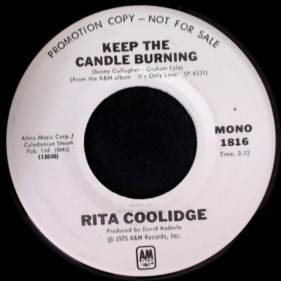 Rita Coolidge - Keep The Candle Burning / Keep The Candle Burning side A