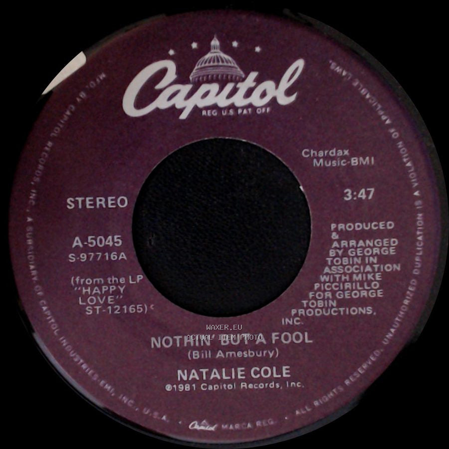 Natalie Cole - Nothin' But A Fool / The Joke Is On You side A