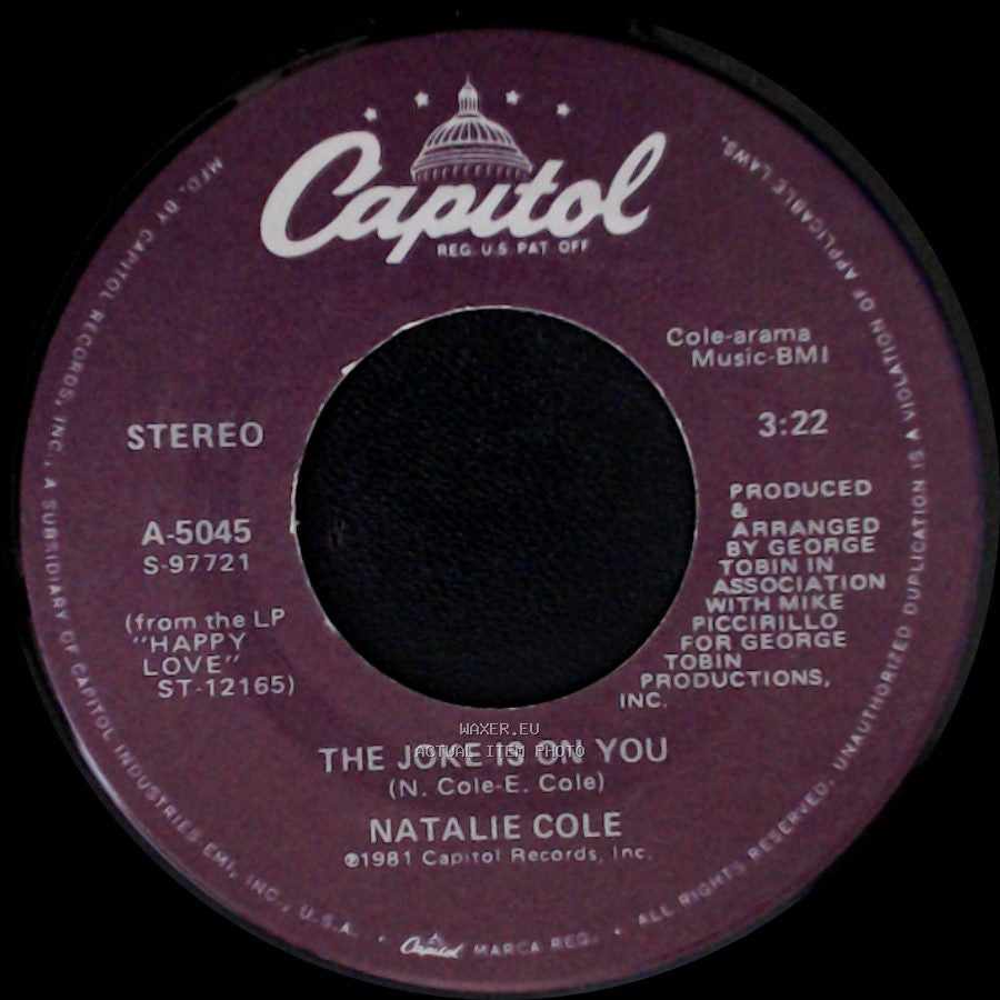 Natalie Cole - Nothin' But A Fool / The Joke Is On You side B