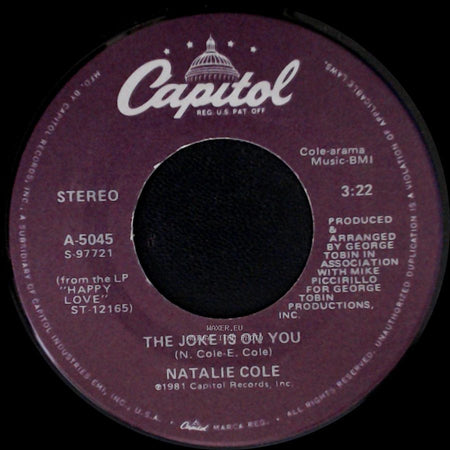 Natalie Cole - Nothin' But A Fool / The Joke Is On You side B