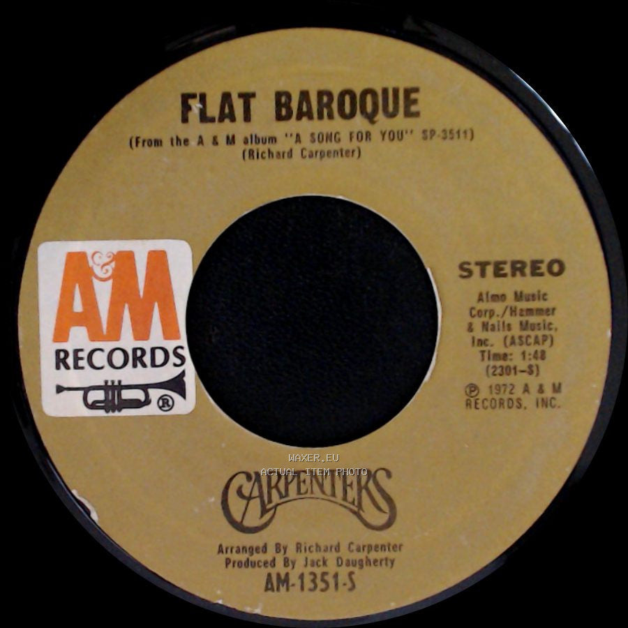 Carpenters - Flat Baroque / It's Going To Take Some Time side A