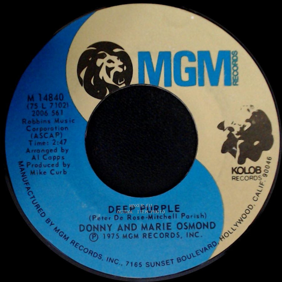 Donny And Marie Osmond - Take Me Back Again / Deep Purple side B