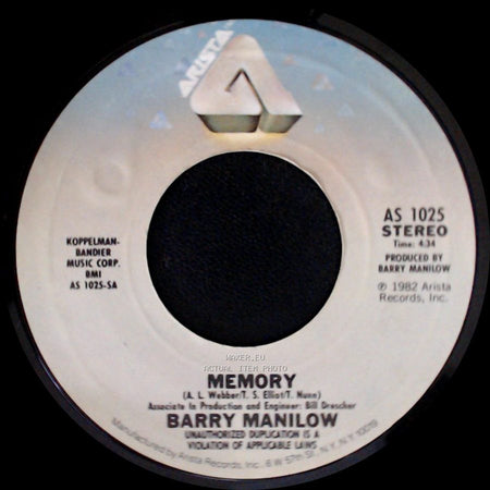 Barry Manilow - Heart Of Steel / Memory side B