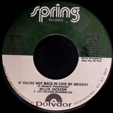 Millie Jackson - A Little Taste Of Outside Love / If You're Not Back In Love By Monday side B