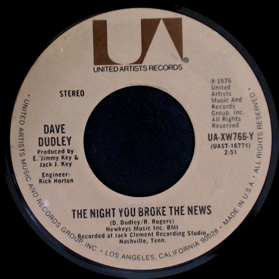 Dave Dudley - Sentimental Journey / The Night You Broke The News side B