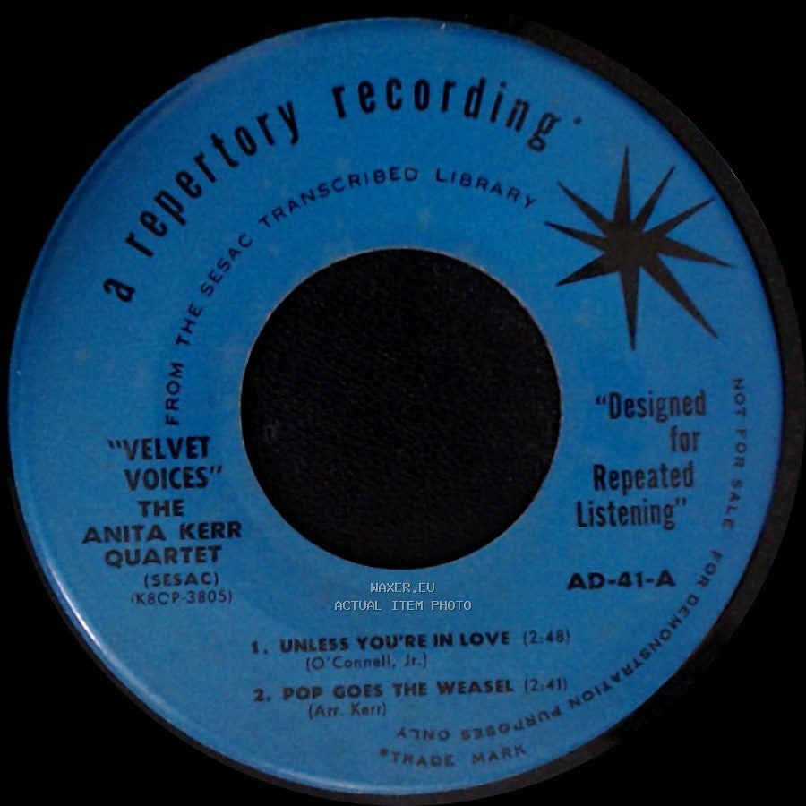 The Anita Kerr Quartet - Velvet Voices / Velvet Voices side A