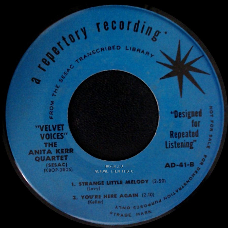 The Anita Kerr Quartet - Velvet Voices / Velvet Voices side B