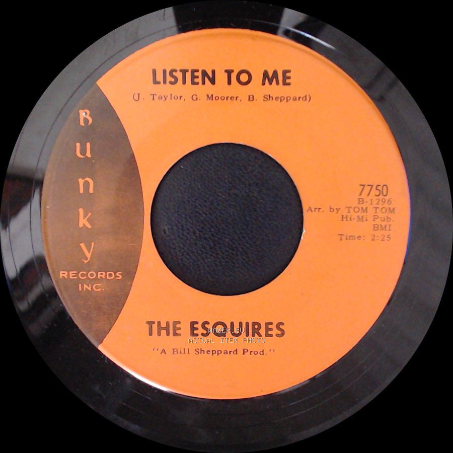 The Esquires - Get On Up / Listen To Me side B