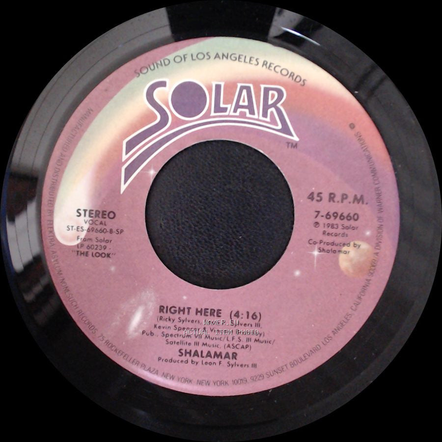 Shalamar - My Girl Loves Me / Right Here side B