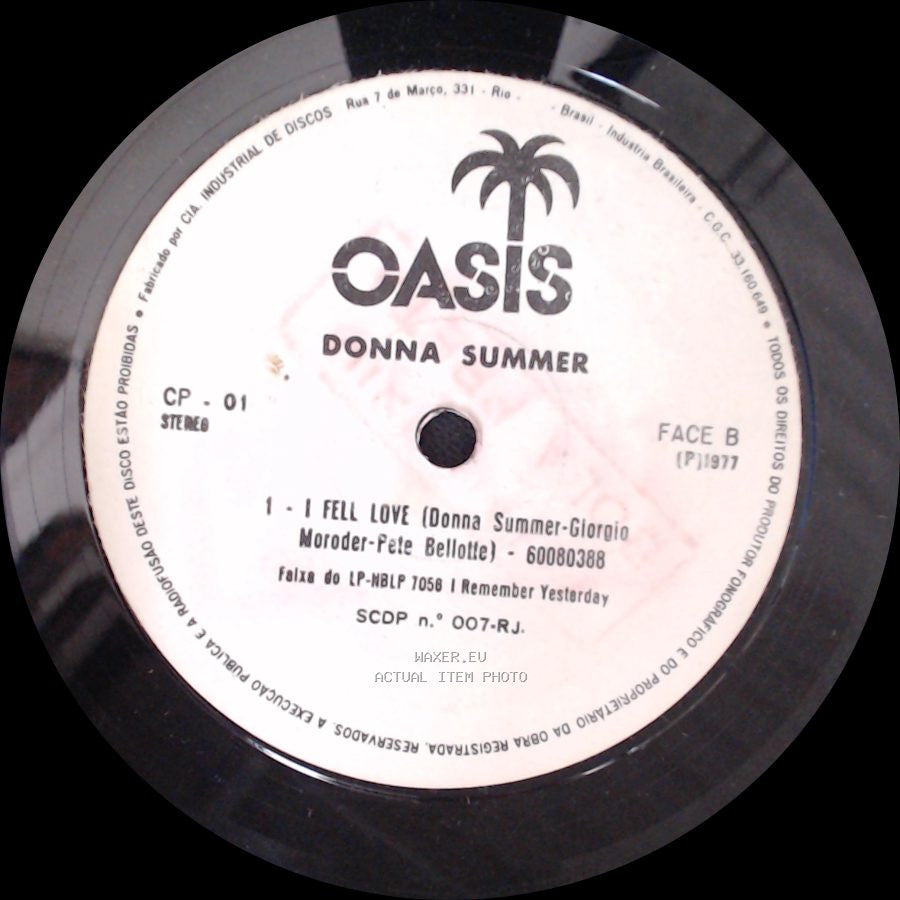 Donna Summer - I Fell Love / I Remember Yesterday side A