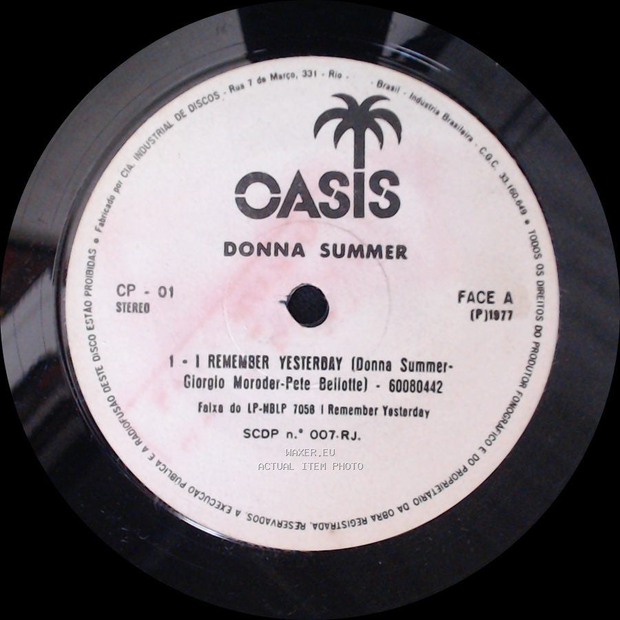 Donna Summer - I Fell Love / I Remember Yesterday side B