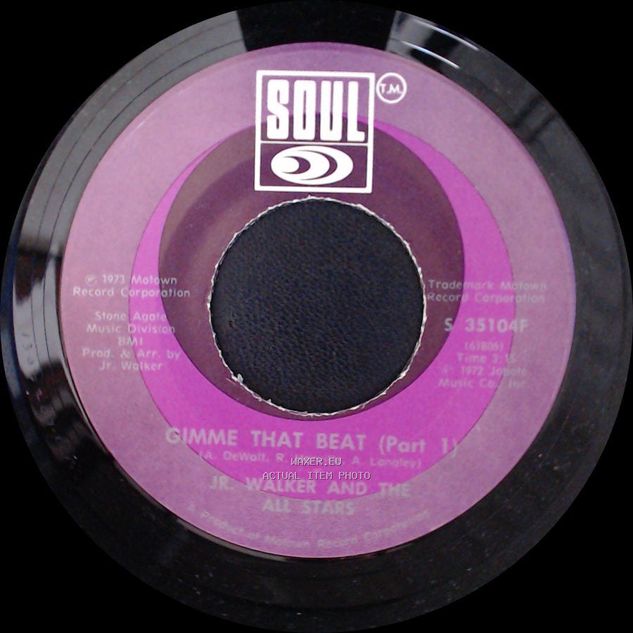Jr. Walker And The All Stars - Gimme That Beat (Part 1) / Unknown Title B side A