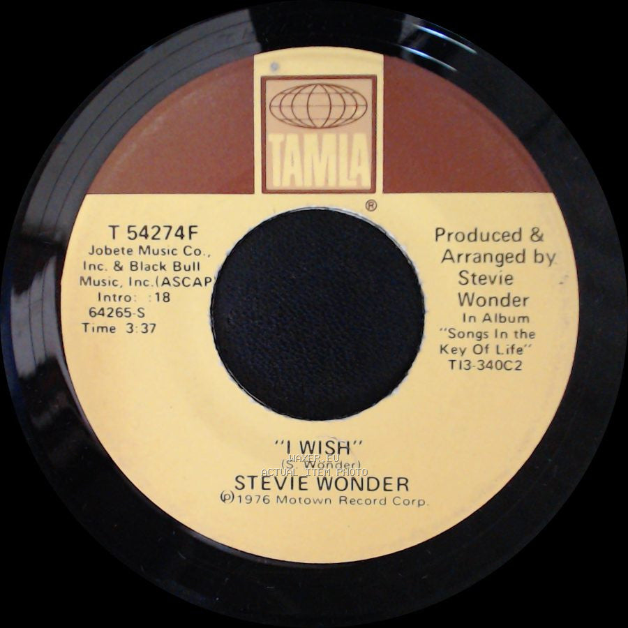Stevie Wonder - You And I / I Wish side B