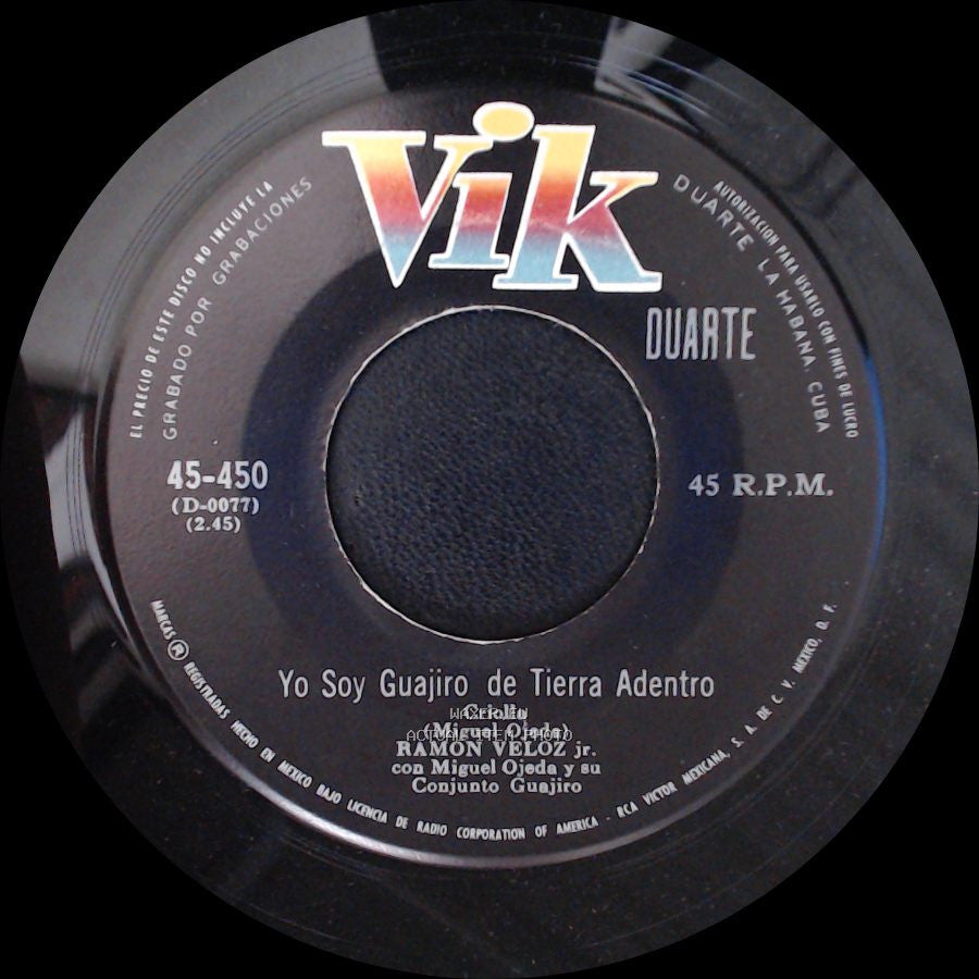 Ramon Veloz Jr. Con Miguel Ojeda Y Su Conjunto Guajiro / Ramon Veloz Jr. - Yo Soy Guajiro De Tierra Adentro / Sueños De Un Guajirito side A