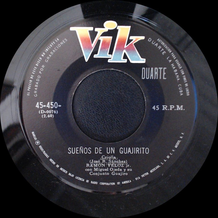 Ramon Veloz Jr. Con Miguel Ojeda Y Su Conjunto Guajiro / Ramon Veloz Jr. - Yo Soy Guajiro De Tierra Adentro / Sueños De Un Guajirito side B