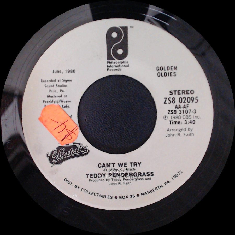 Teddy Pendergrass - Love T.K.O. / Can't We Try side B