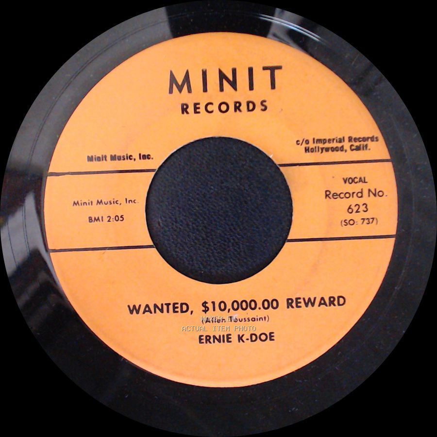 Ernie K-Doe - Wanted, $10,000.00 Reward / Mother-In-Law side A