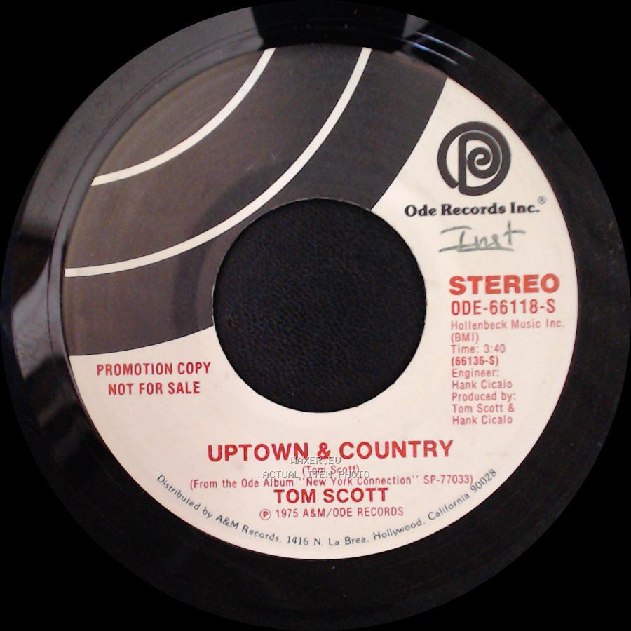 Tom Scott - Uptown & Country / Uptown & Country side A