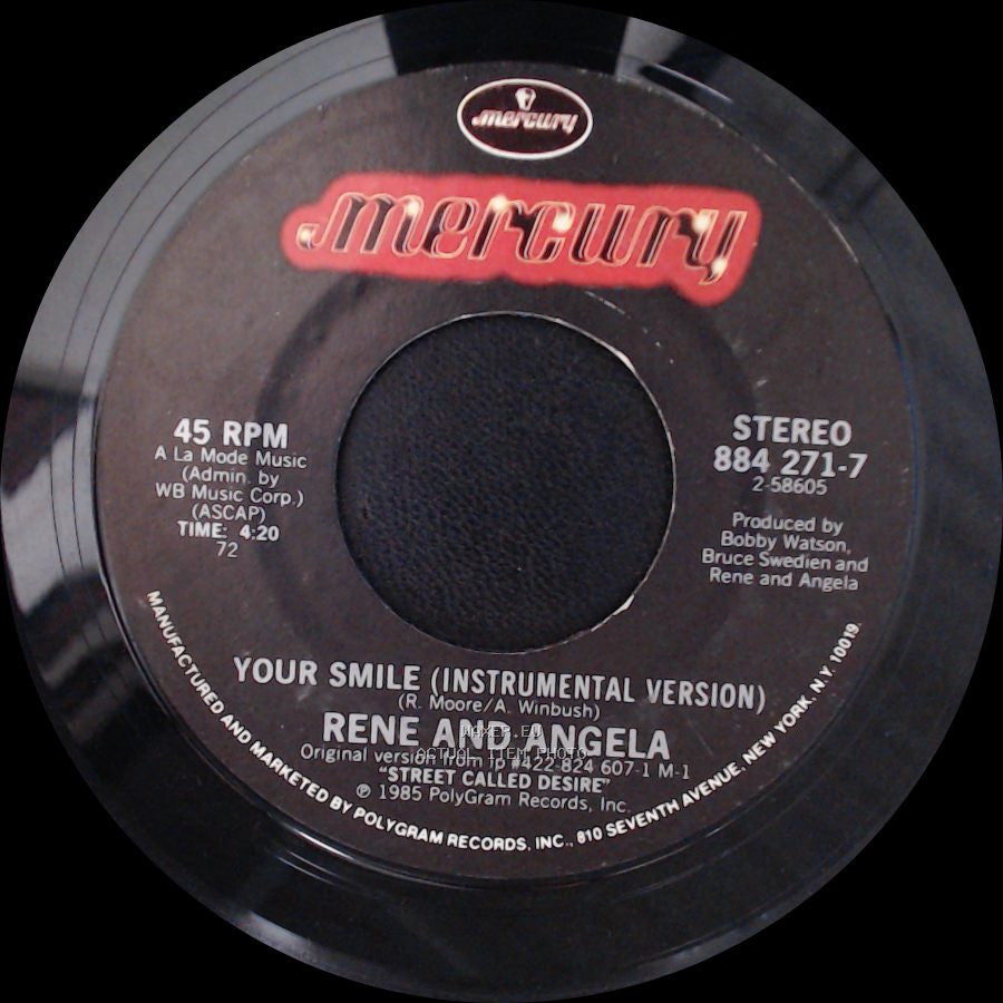 Rene And Angela - Your Smile (Instrumental Version) / Your Smile side A
