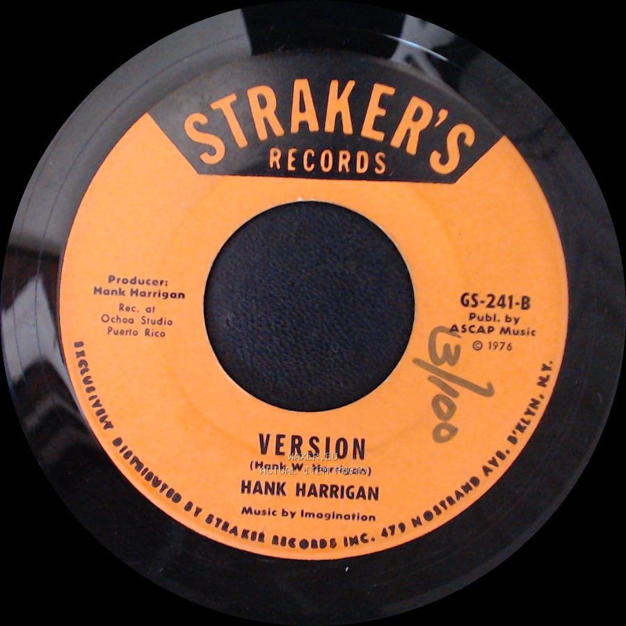 Hank Harrigan - Version / Taking My Blows side A