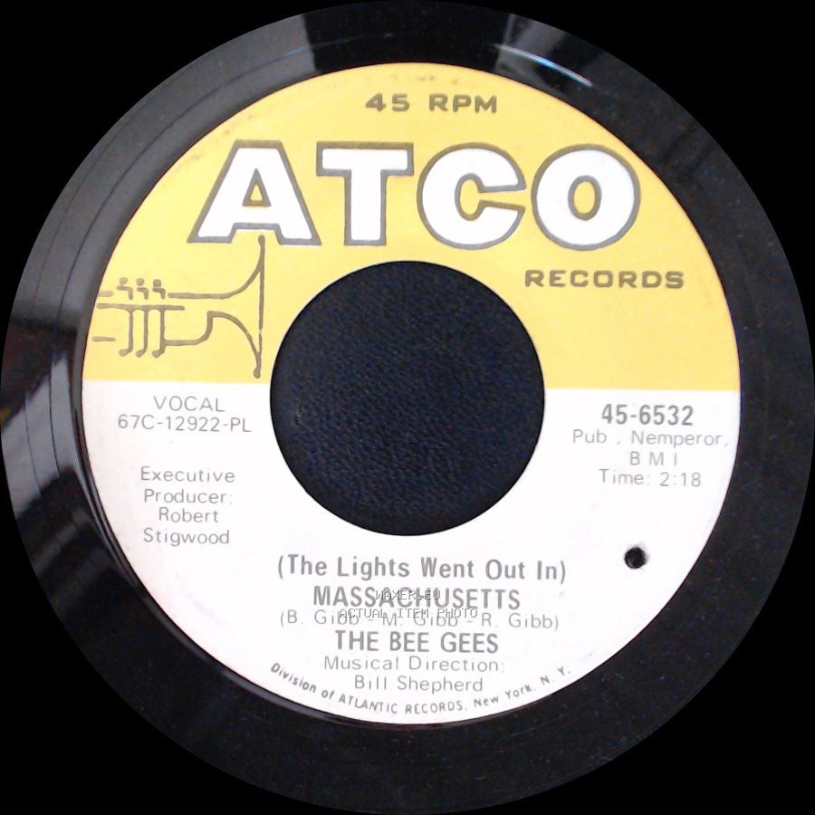 The Bee Gees - Sir Geoffrey Saved The World / (The Lights Went Out In) Massachusetts side B