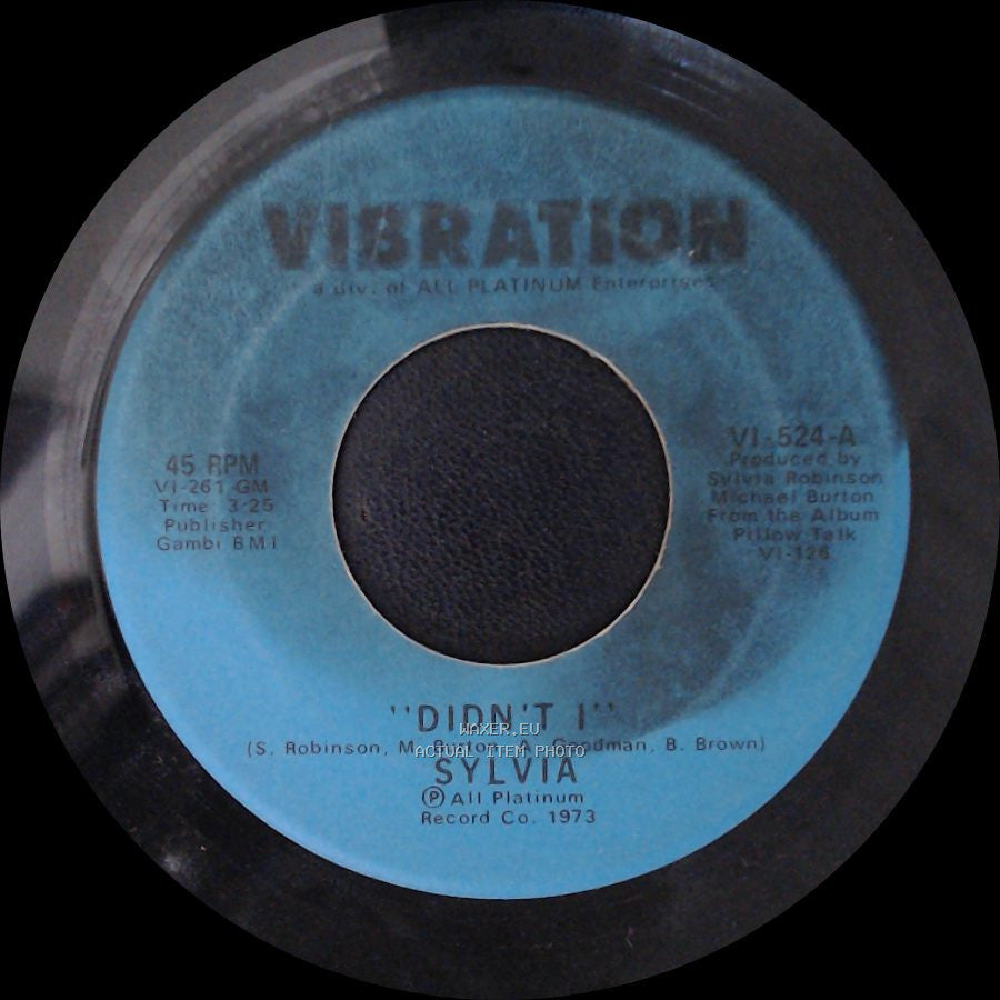 Sylvia - Didn't I / Had Any Lately side A