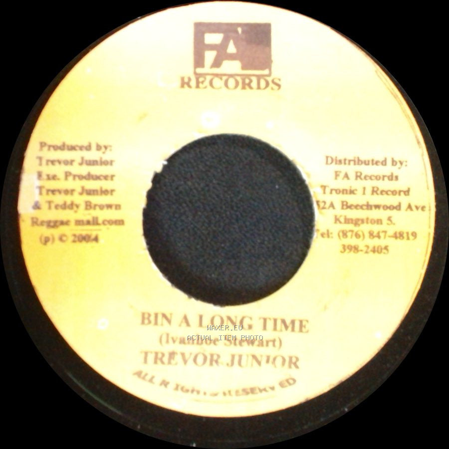 Trevor Junior - For You / Bin A Long Time side B