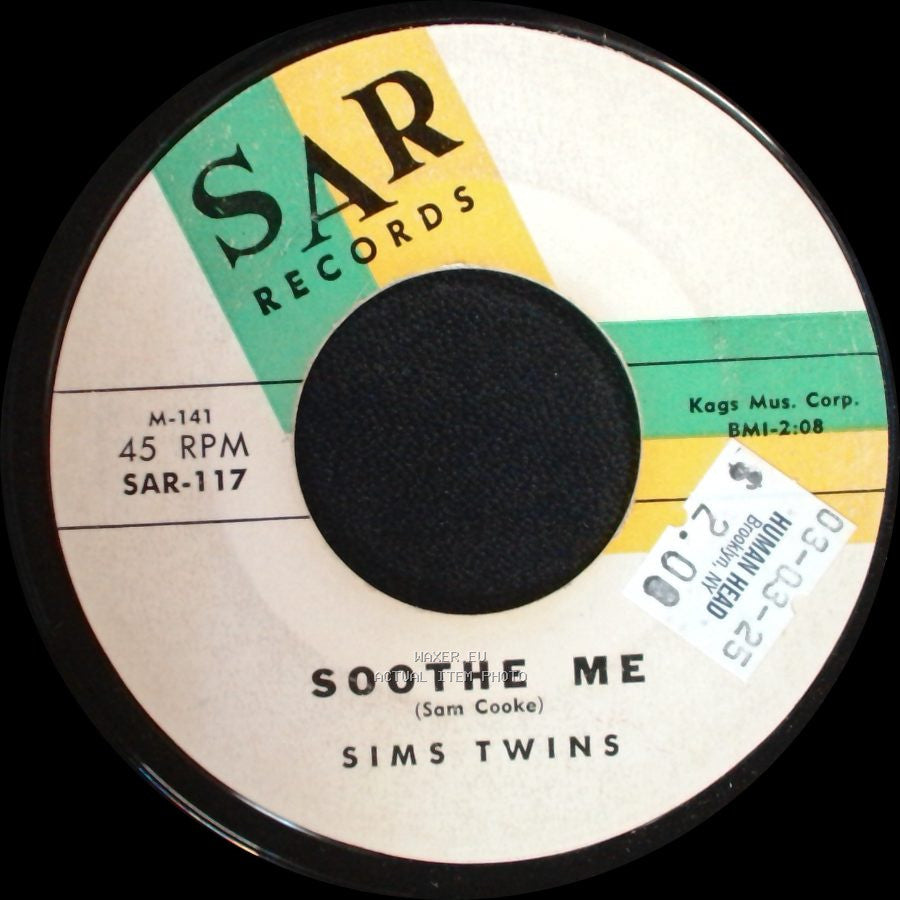 Sims Twins - I'll Never Come Running Back To You / Soothe Me side B
