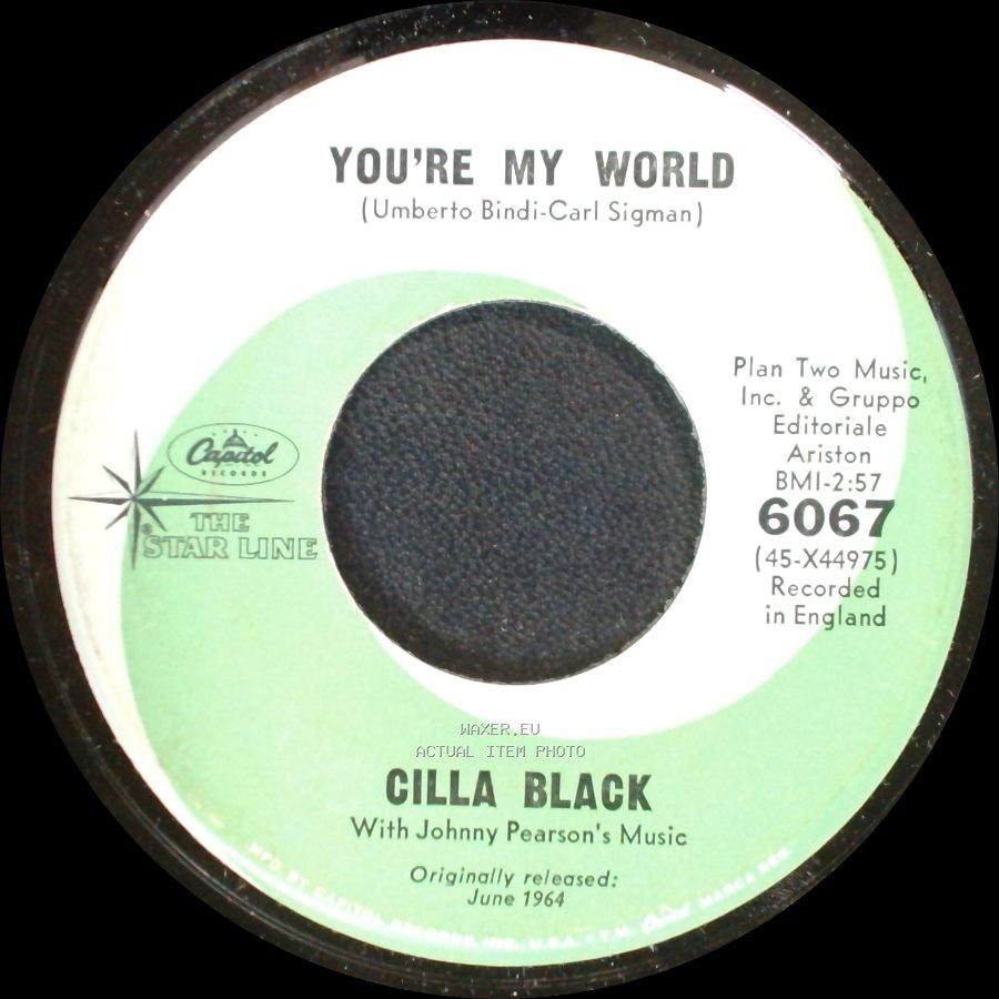 Cilla Black - You're My World / You've Lost That Lovin' Feelin' side A