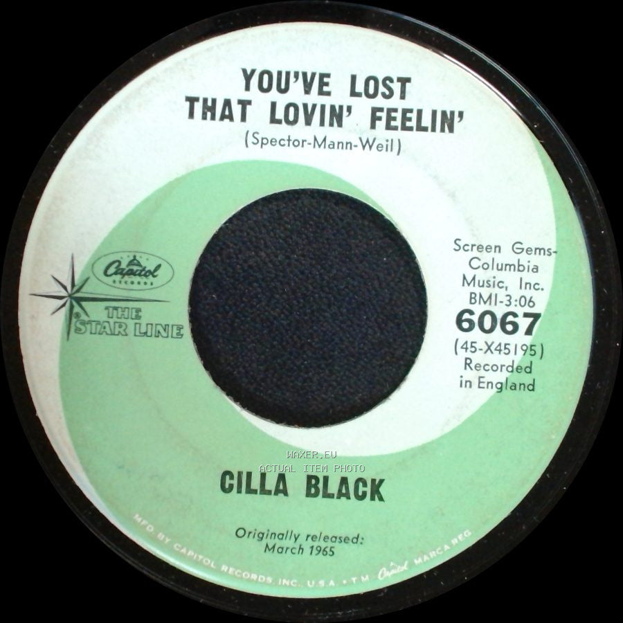 Cilla Black - You're My World / You've Lost That Lovin' Feelin' side B