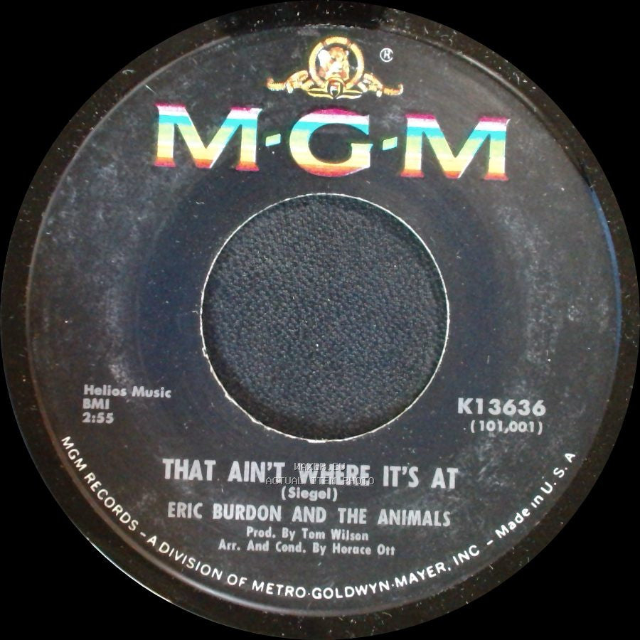 Eric Burdon And The Animals - That Ain't Where It's At / Help Me Girl side A