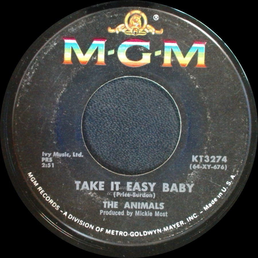 The Animals - I'm Crying / Take It Easy Baby side B