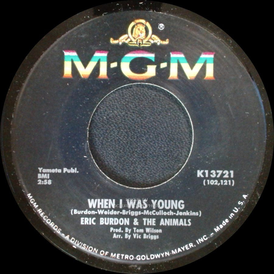 Eric Burdon & The Animals - When I Was Young / A Girl Named Sandoz side A