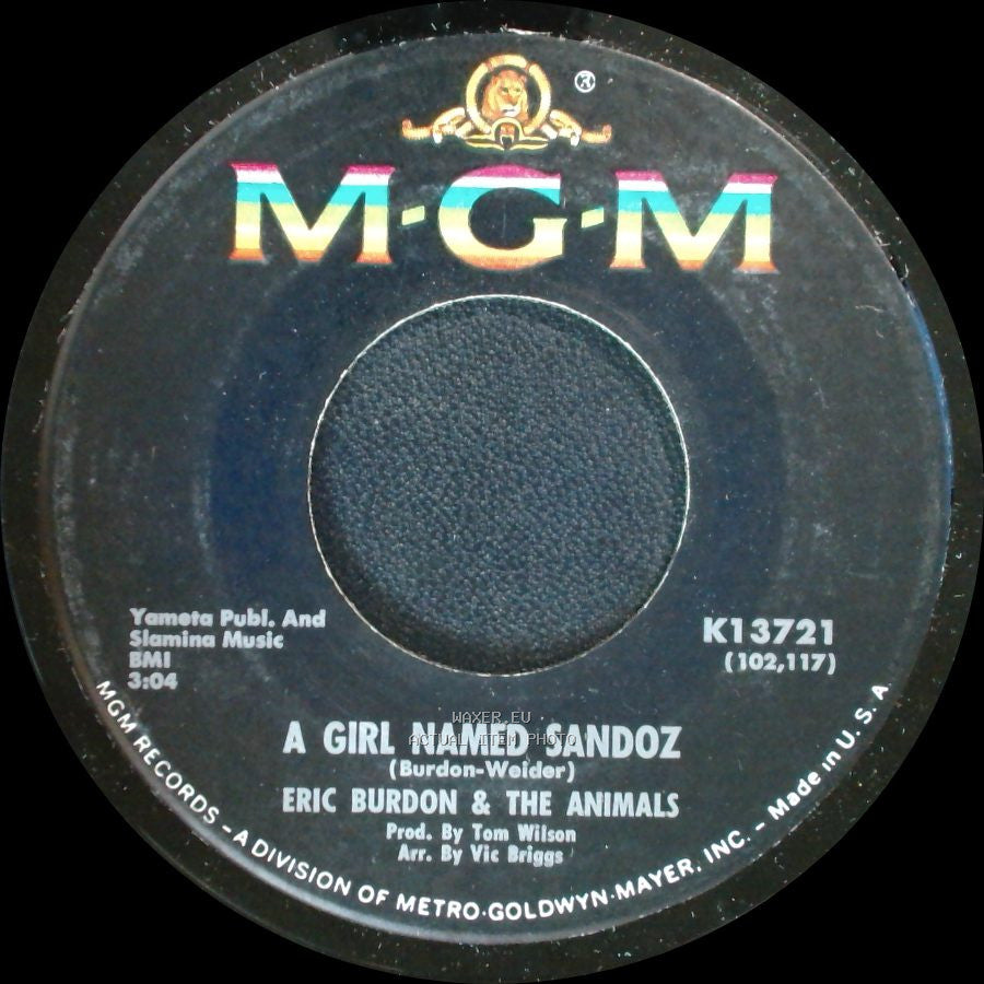 Eric Burdon & The Animals - When I Was Young / A Girl Named Sandoz side B