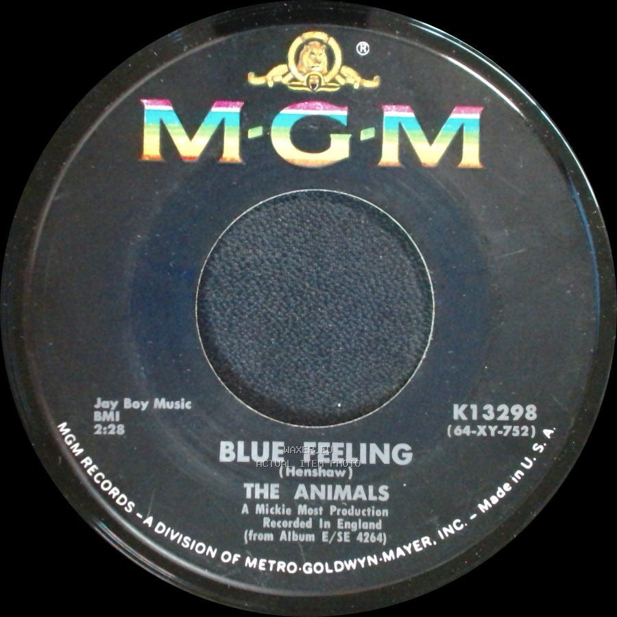The Animals - Boom Boom / Blue Feeling side B