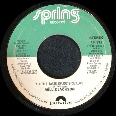 Millie Jackson - A Little Taste Of Outside Love / If You're Not Back In Love By Monday side A