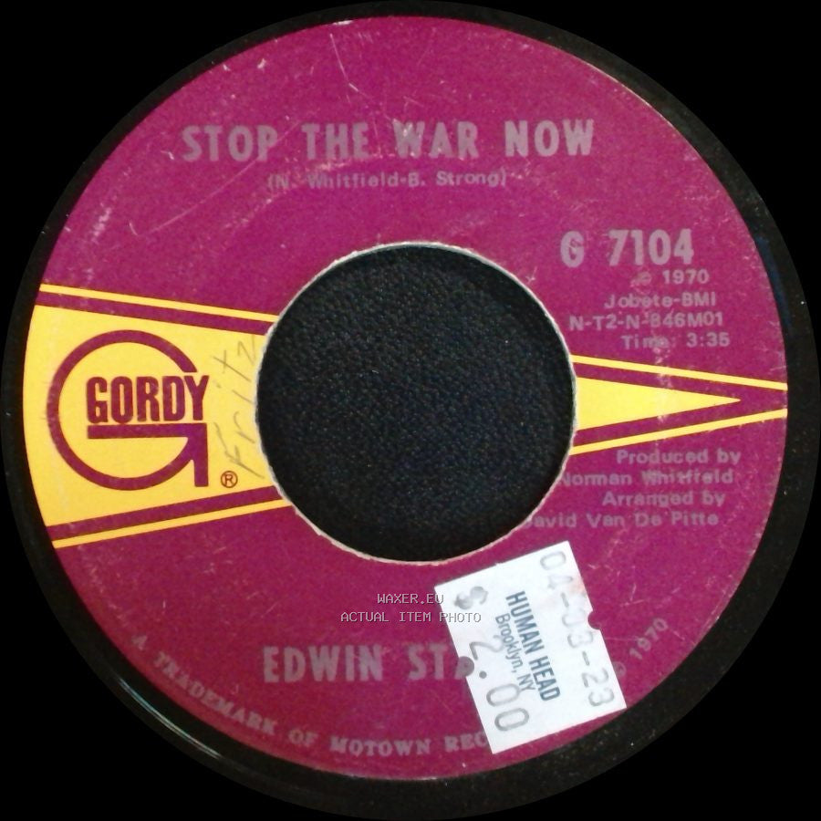 Edwin Starr - Gonna Keep On Tryin' Till I Win Your Love / Stop The War Now side B