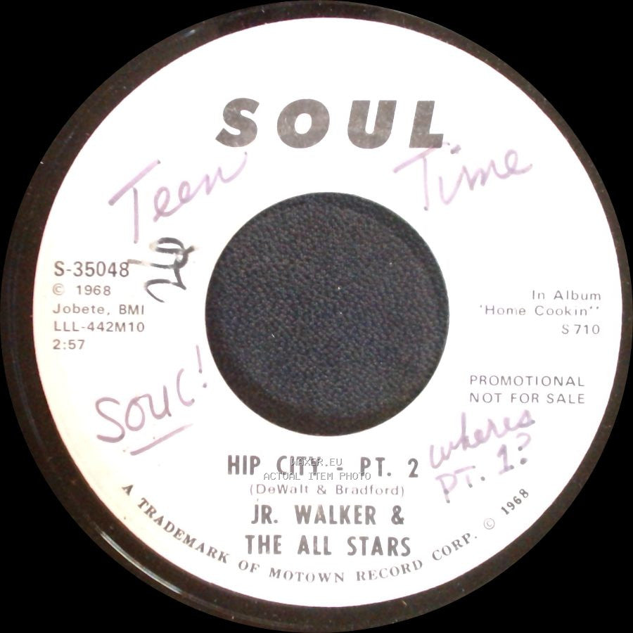 Jr. Walker & The All Stars - Hip City - Pt. 2 / Hip City - Pt. 2 side A