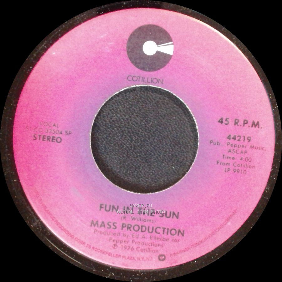 Mass Production - Fun In The Sun / Wine-Flow Disco side A