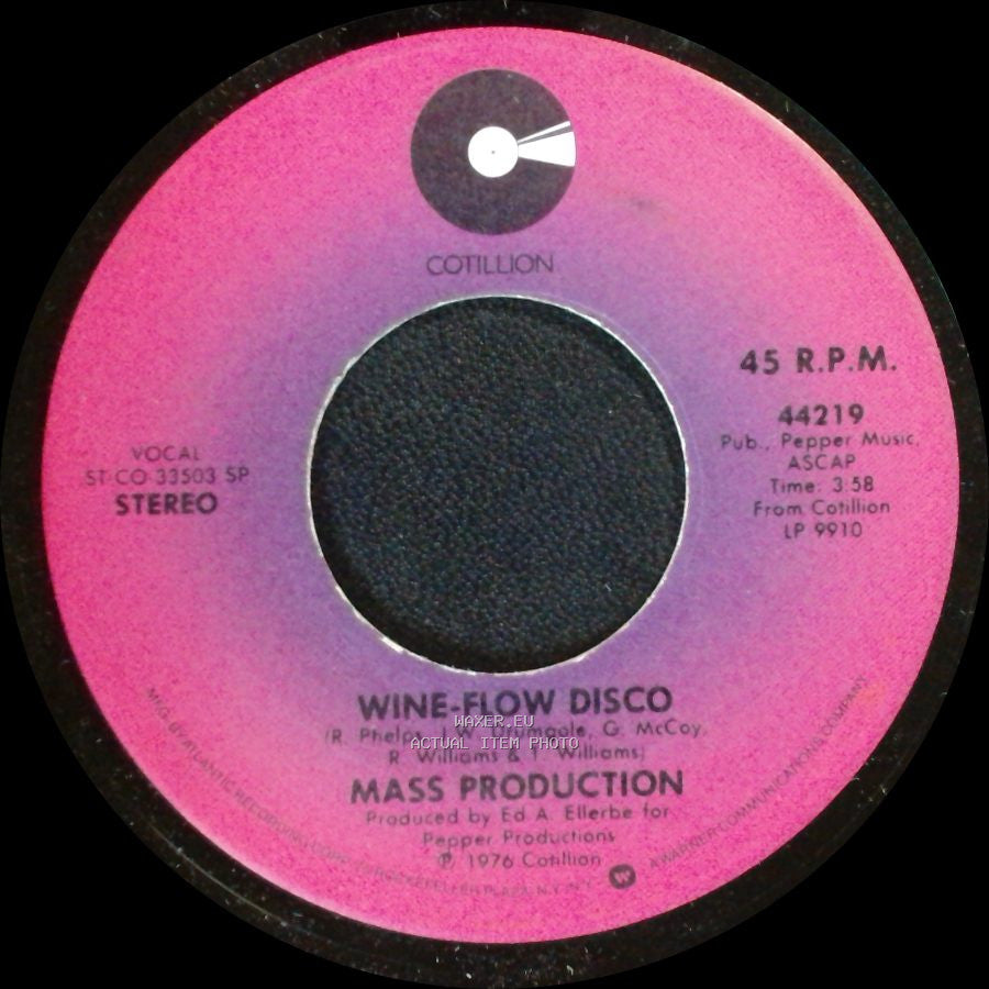 Mass Production - Fun In The Sun / Wine-Flow Disco side B
