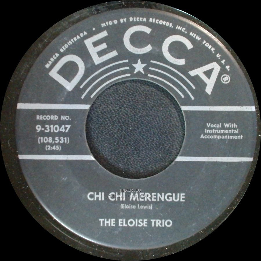 The Eloise Trio - Chi Chi Merengue / Calypso Island side A