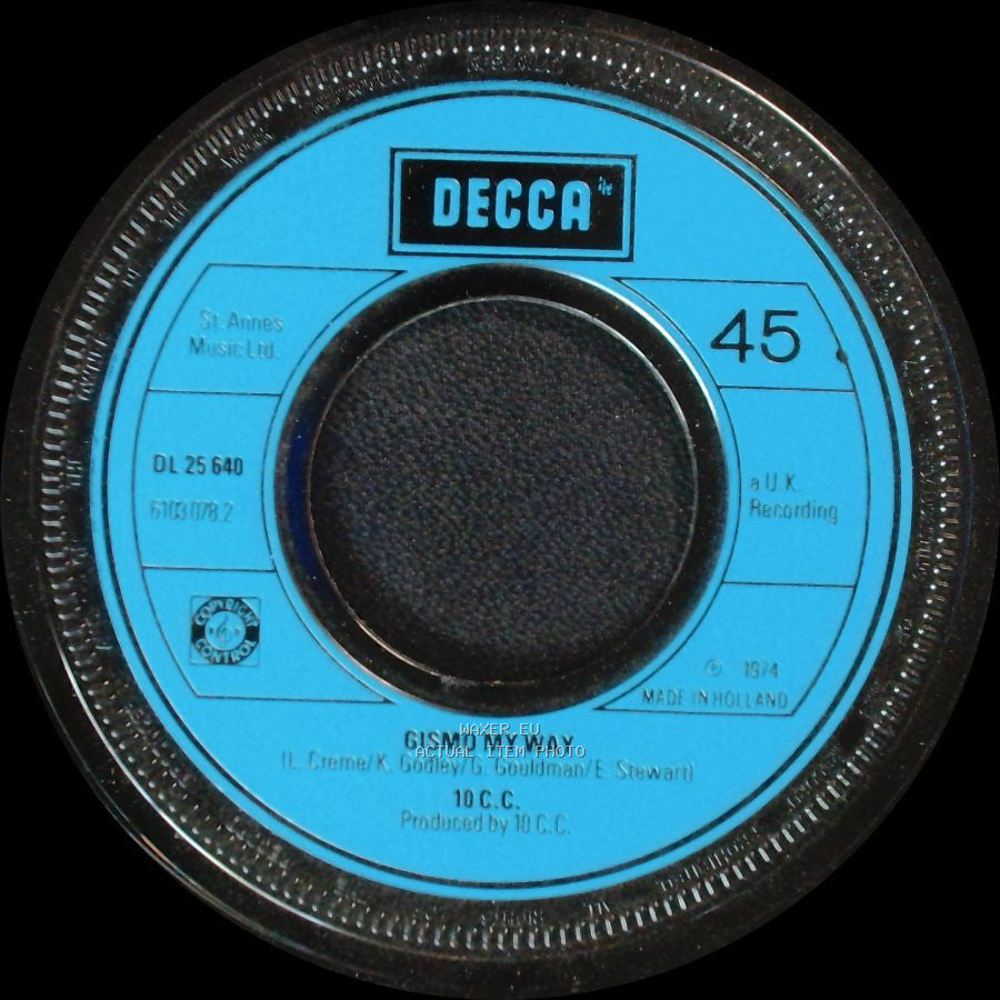 10 C.C. - The Wall Street Shuffle / Gismo My Way side B